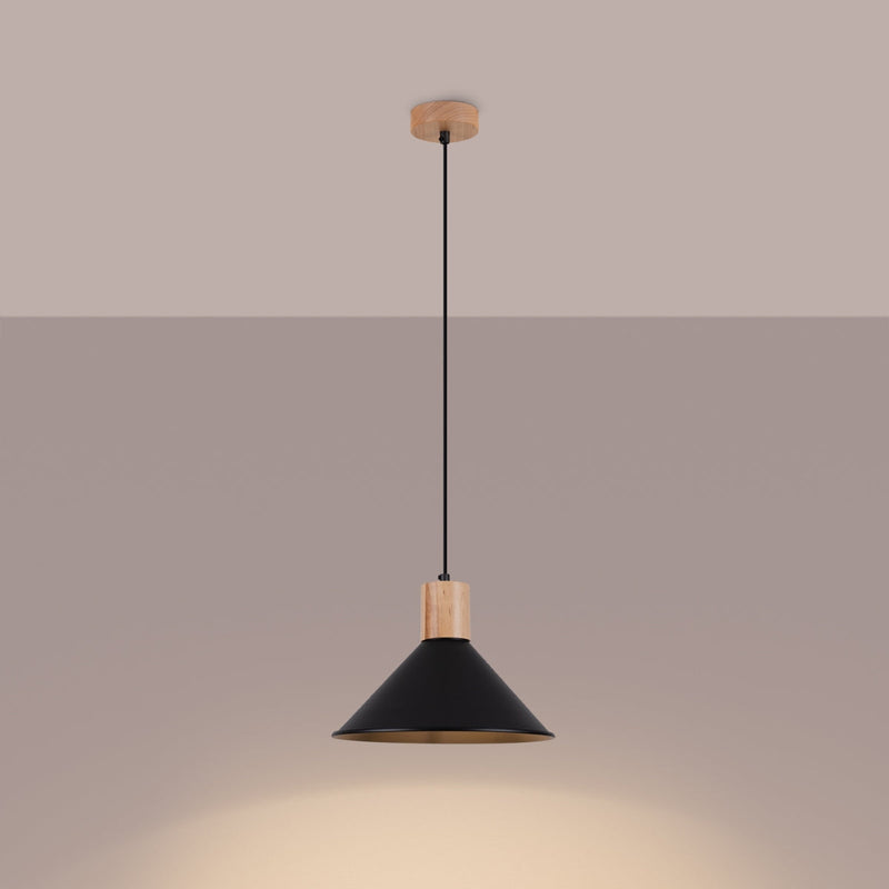 Lampe suspendue Cône Moderne noir