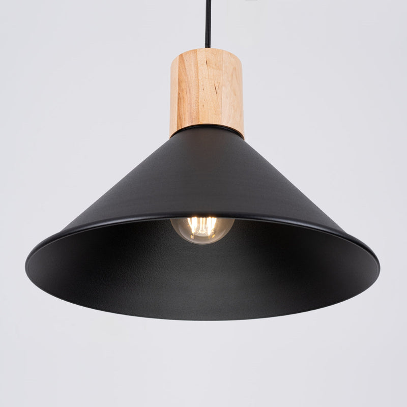 Lampe suspendue Cône Moderne noir
