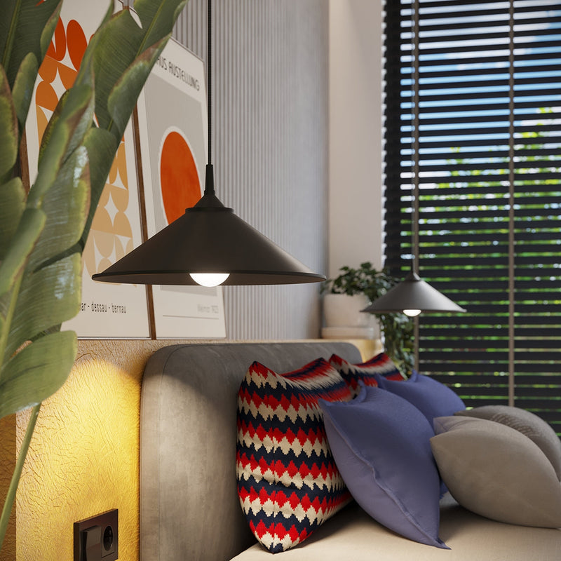 Lampe suspendue Pur Zuna noir