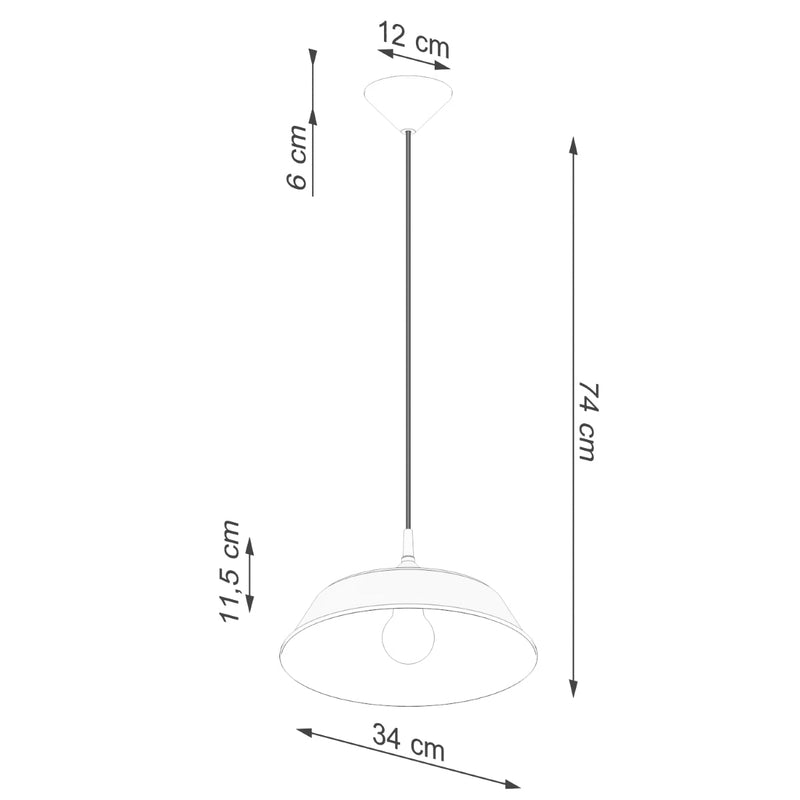 Lampe suspendue Pur Frika noir