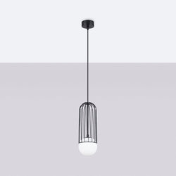 Lampe suspendue Sphère en Cage 1 noir