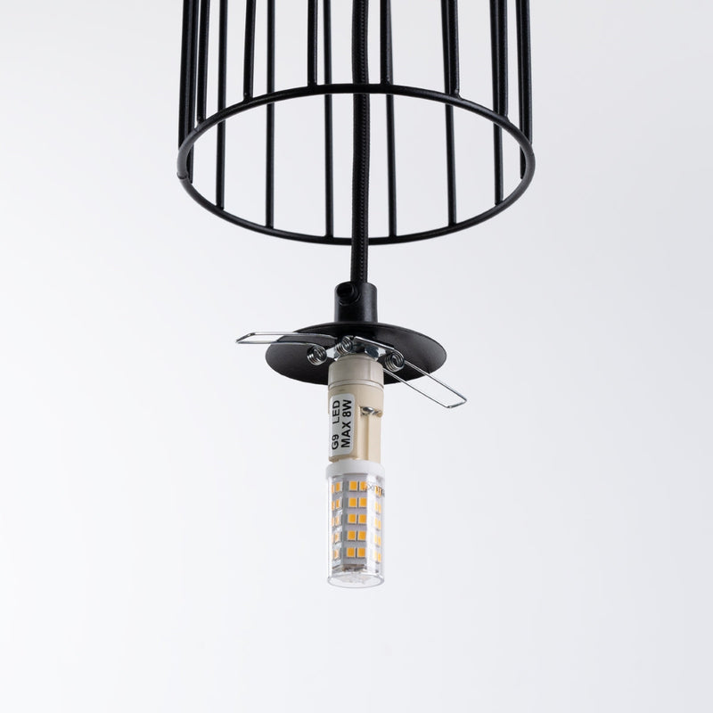 Lampe suspendue Sphère en Cage 1 noir
