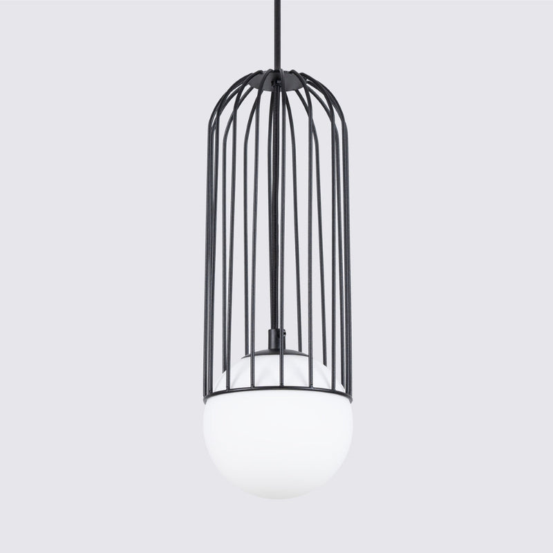 Lampe suspendue Sphère en Cage 1 noir