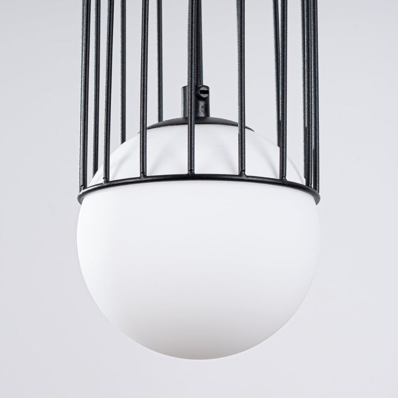 Lampe suspendue Sphère en Cage 1 noir