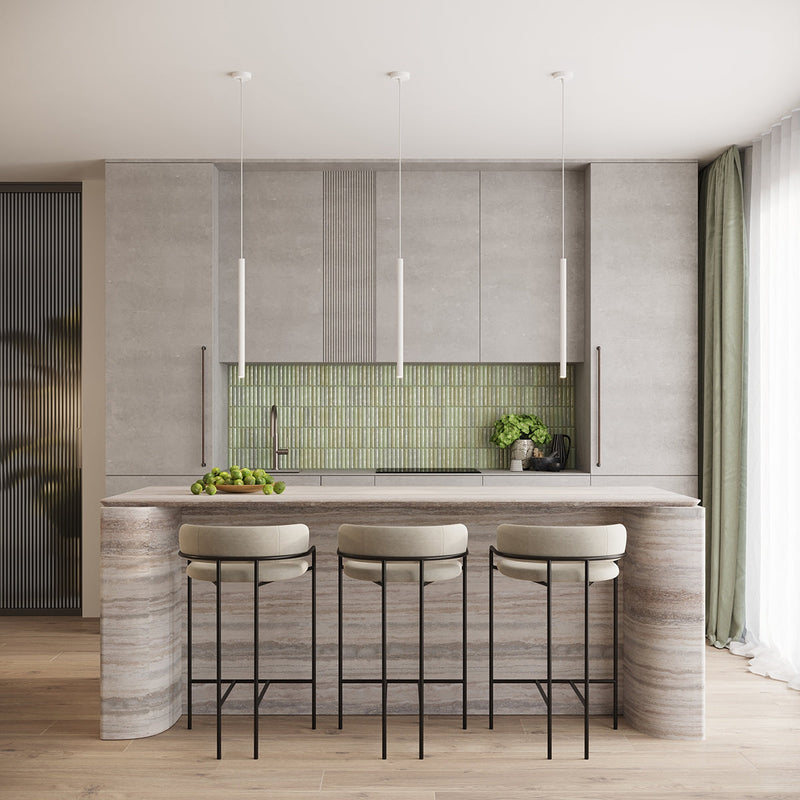 Suspension Design Cannelé 1 blanc