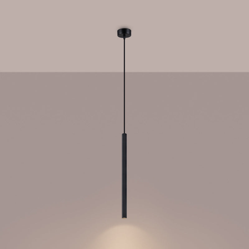 Suspension Design Cannelé 1 noir