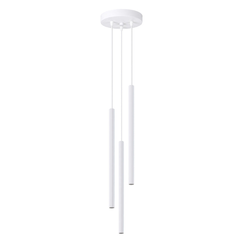 Suspension Design Cannelé 3P blanc