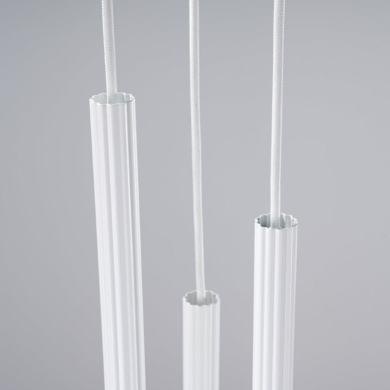Suspension Design Cannelé 3P blanc