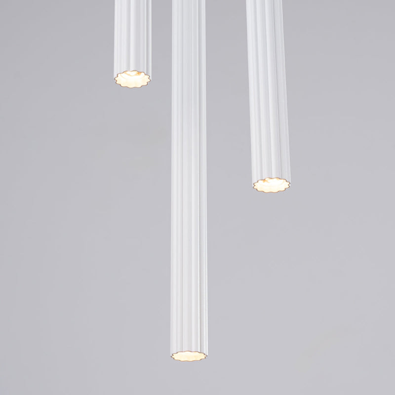 Suspension Design Cannelé 3P blanc