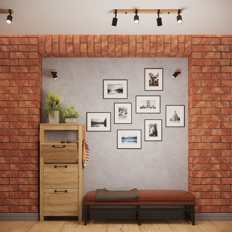 Plafonnier Socle Bois Réglable 4L noir