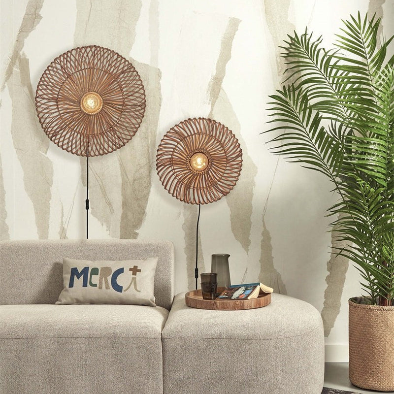 Applique Murale Zanzibar Rotin Naturel 55 cm