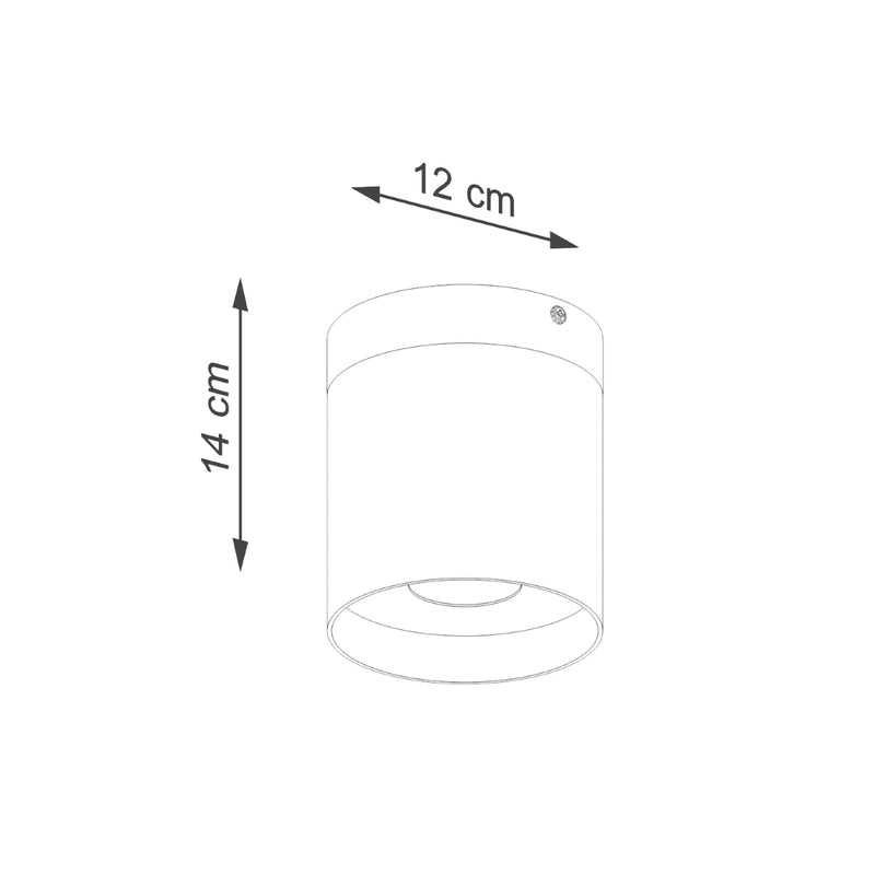 Plafonnier Cylindre Bois et Acier blanc