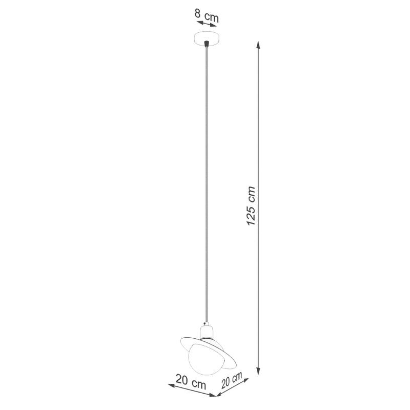 Lampe suspendue Saturne 1 noir