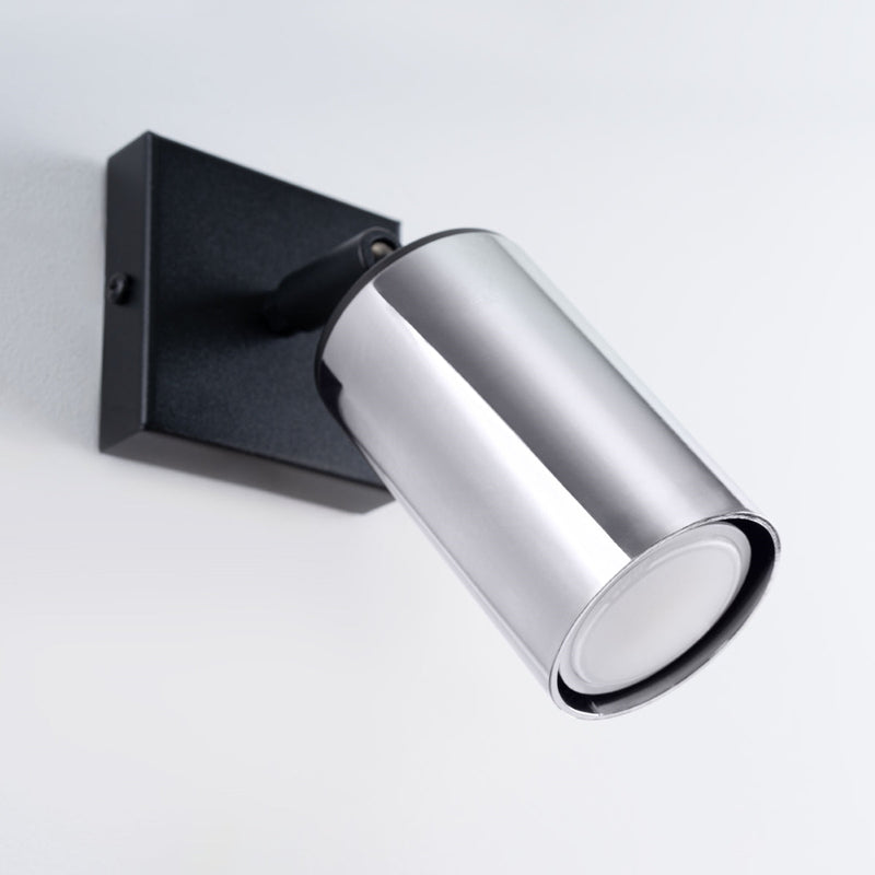 Applique Acier Luxe noir/chrome