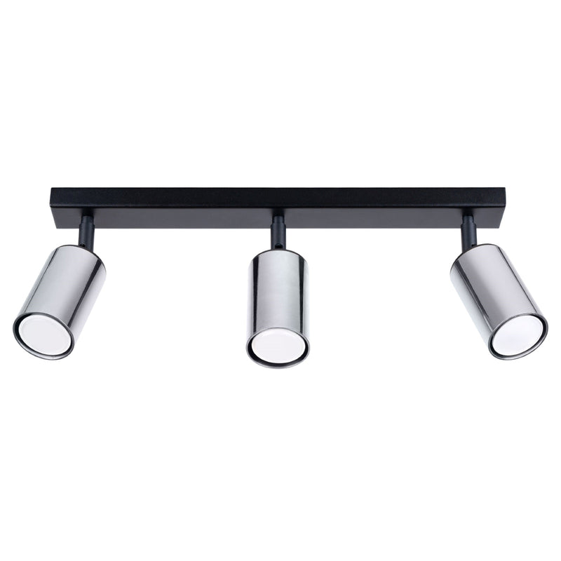 Plafonnier Acier Luxe 3 noir/chrome