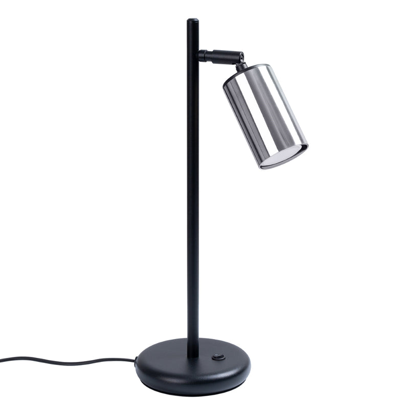 Lampe à poser Acier Luxe noir/chrome