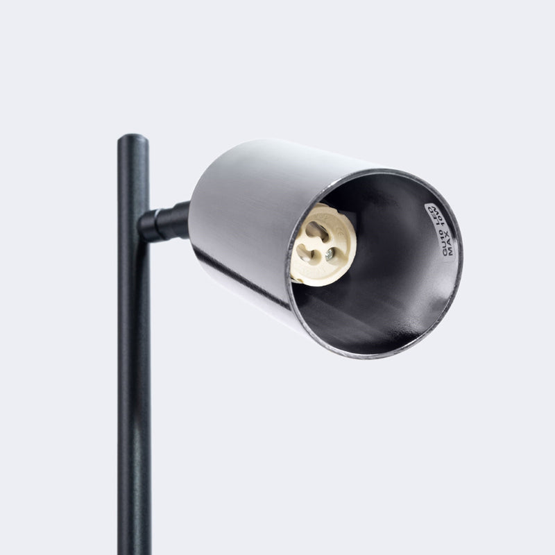 Lampe à poser Acier Luxe noir/chrome