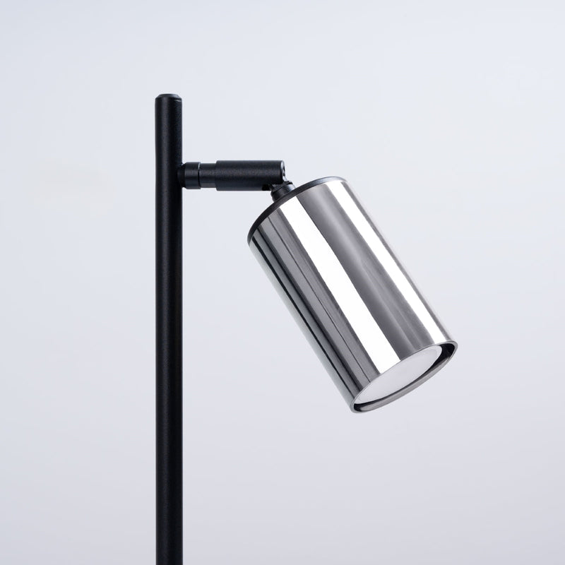 Lampe à poser Acier Luxe noir/chrome