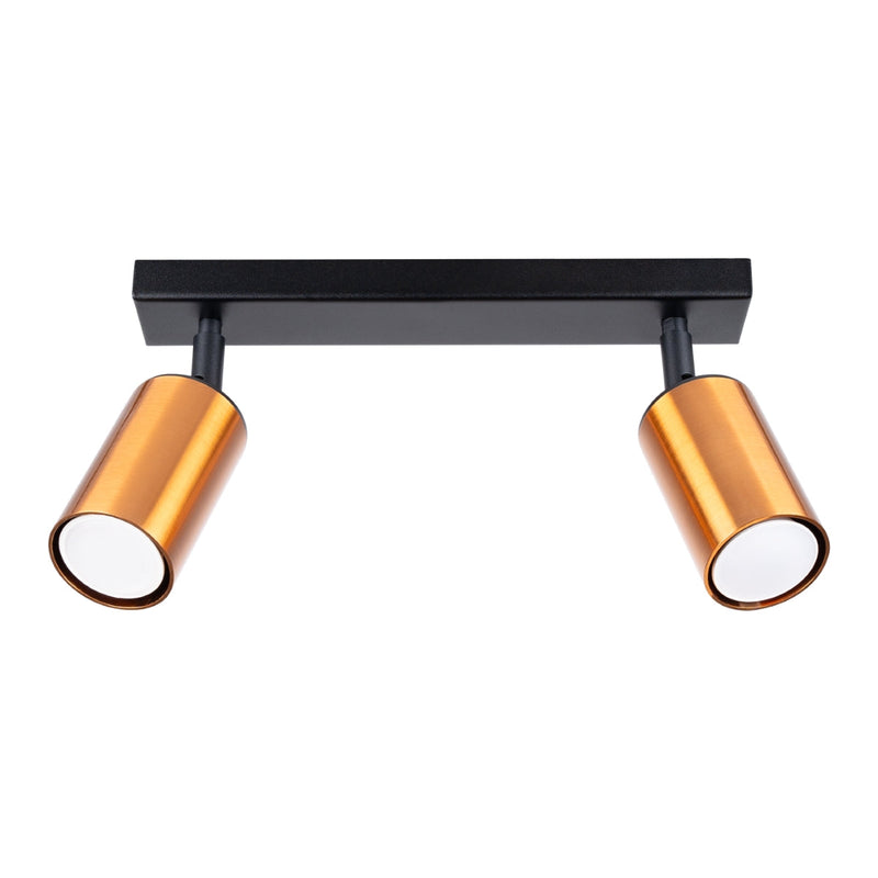 Plafonnier Acier Luxe 2 noir/cuivre