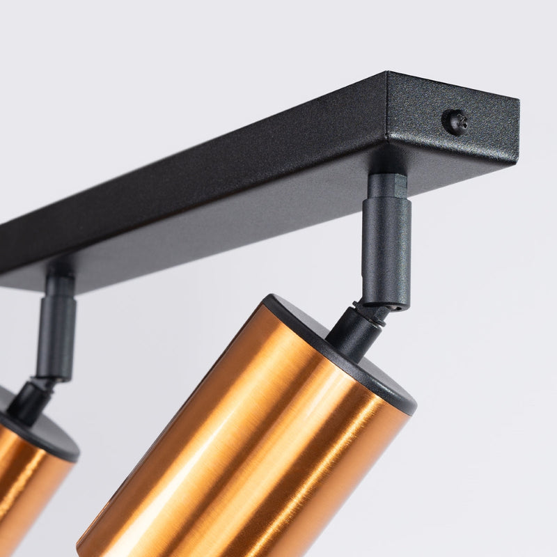 Plafonnier Acier Luxe 2 noir/cuivre