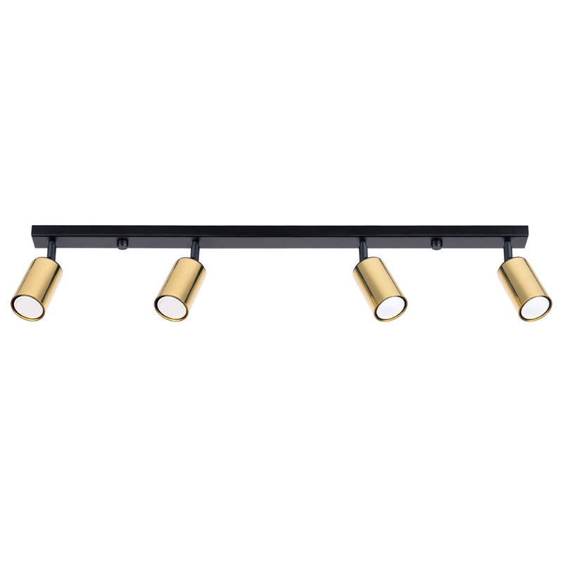 Plafonnier Acier Luxe 4L noir/doré