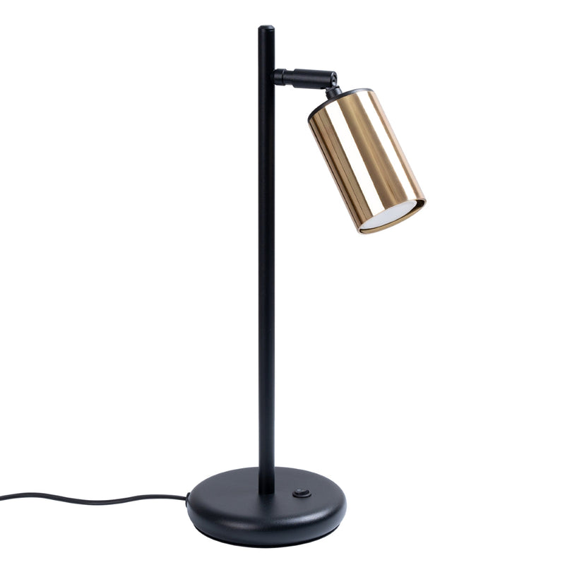 Lampe à poser Acier Luxe noir/doré