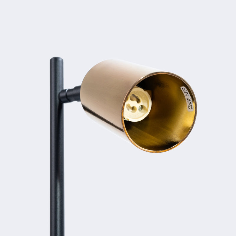 Lampe à poser Acier Luxe noir/doré