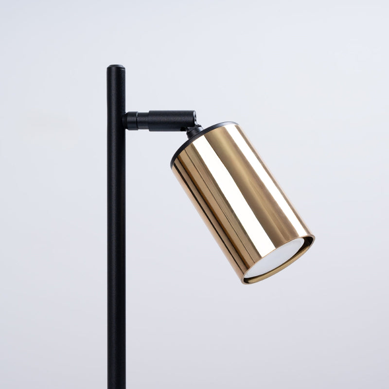 Lampe à poser Acier Luxe noir/doré