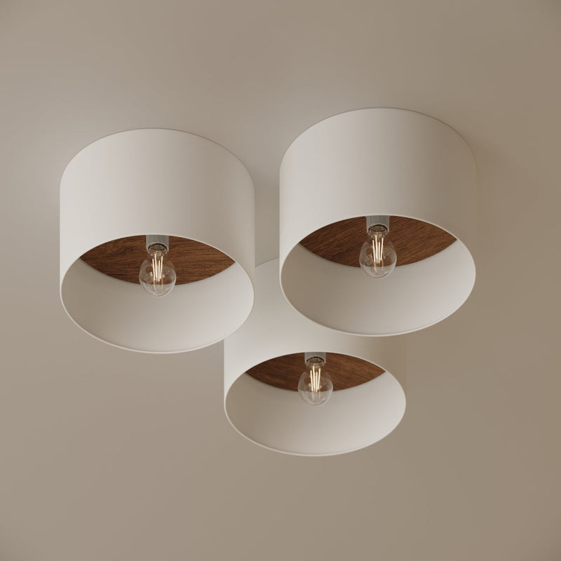 Plafonnier Bois Intérieur blanc/marron foncé