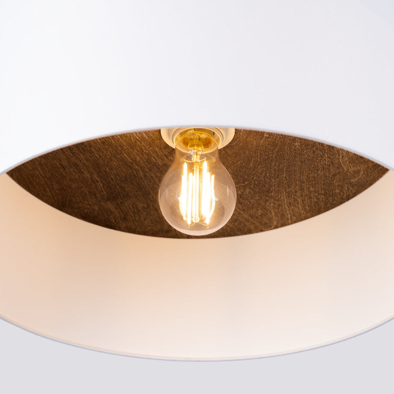 Plafonnier Bois Intérieur blanc/marron foncé