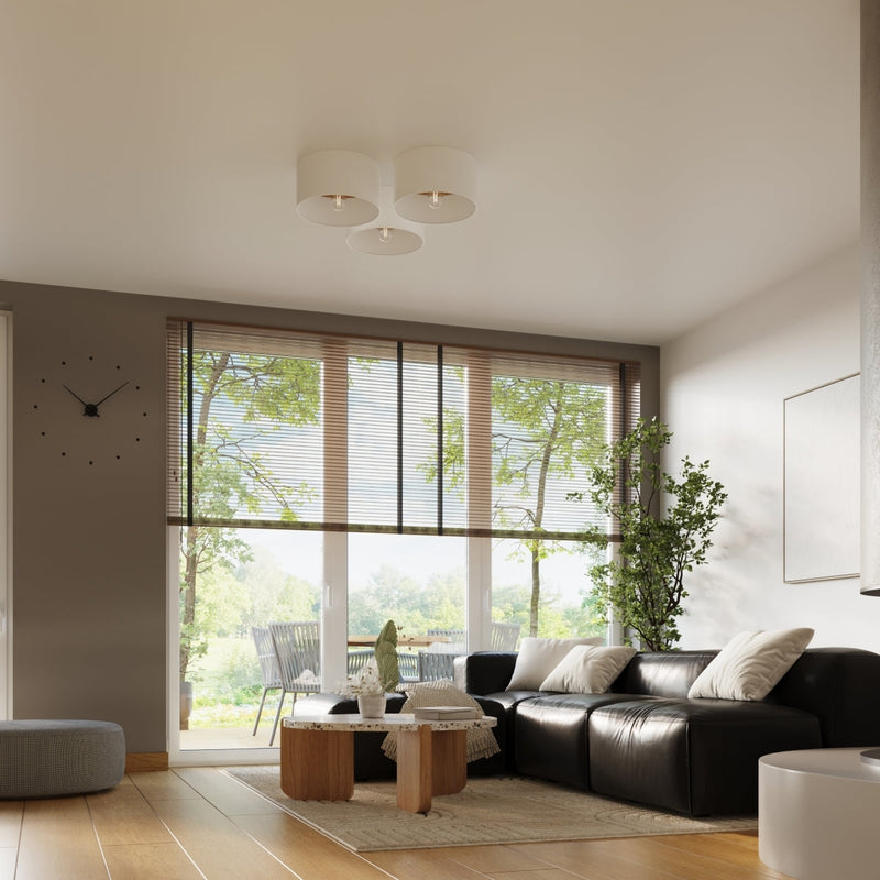 Plafonnier Bois Intérieur blanc/marron clair