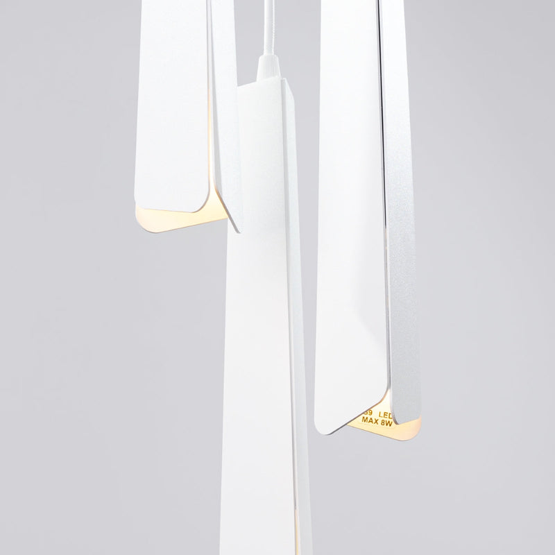 Suspension Prisme Moderne 3P blanc