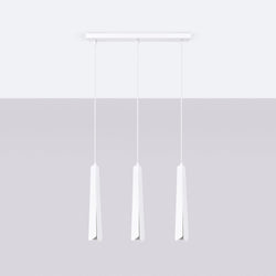 Suspension Prisme Moderne 3L blanc