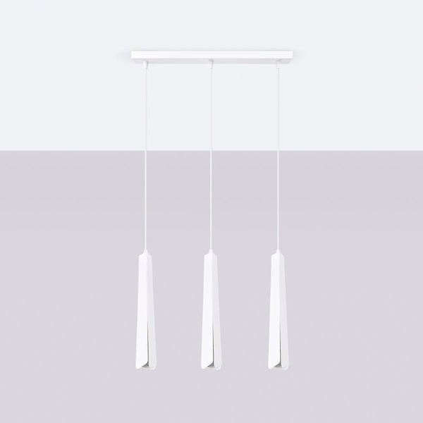 Suspension Prisme Moderne 3L blanc