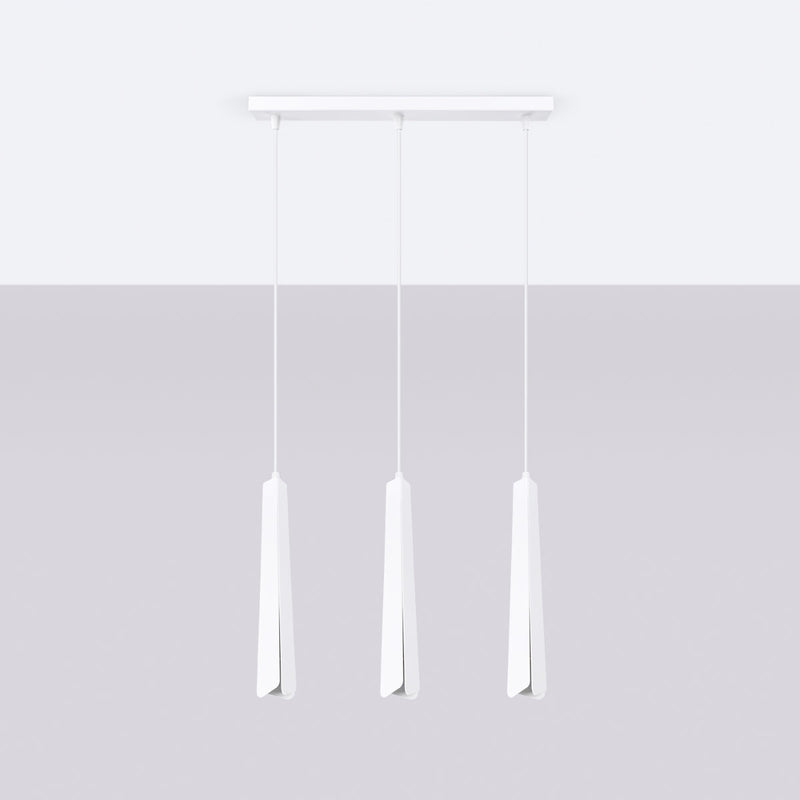 Suspension Prisme Moderne 3L blanc