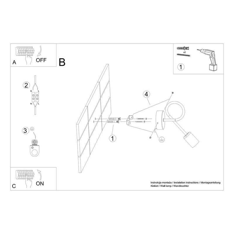 Applique Loop Moderne blanc