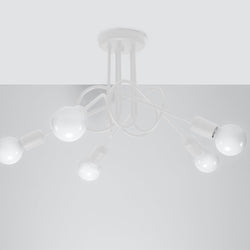 Lustre Loop Moderne 5 blanc