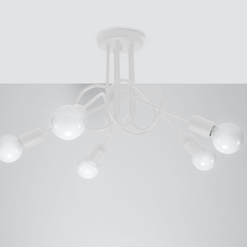 Lustre Loop Moderne 5 blanc