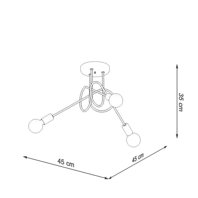 Lustre Loop Moderne 3 noir