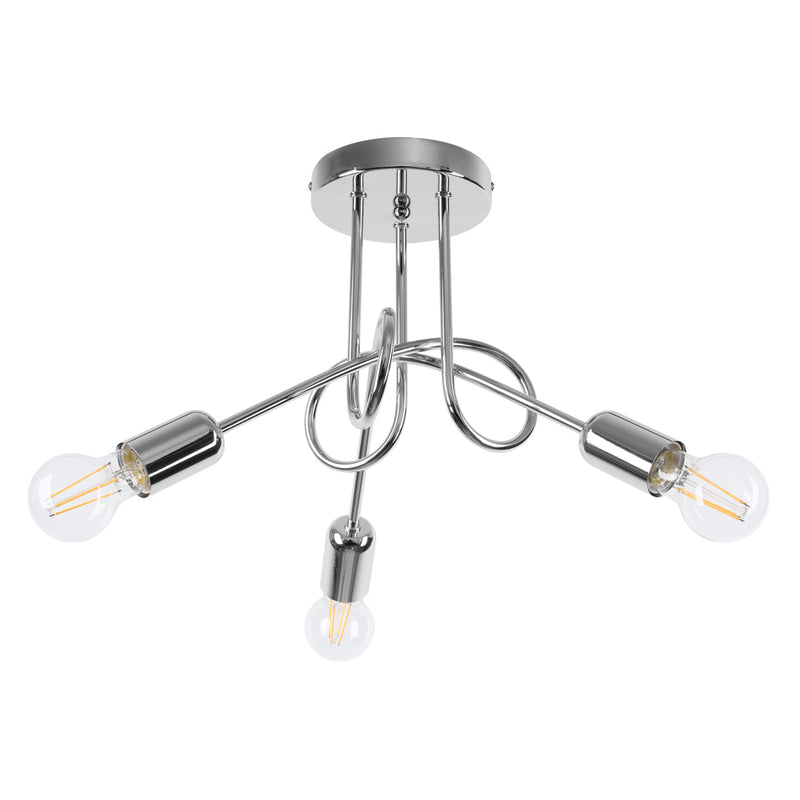 Lustre Loop Moderne 3 chrome