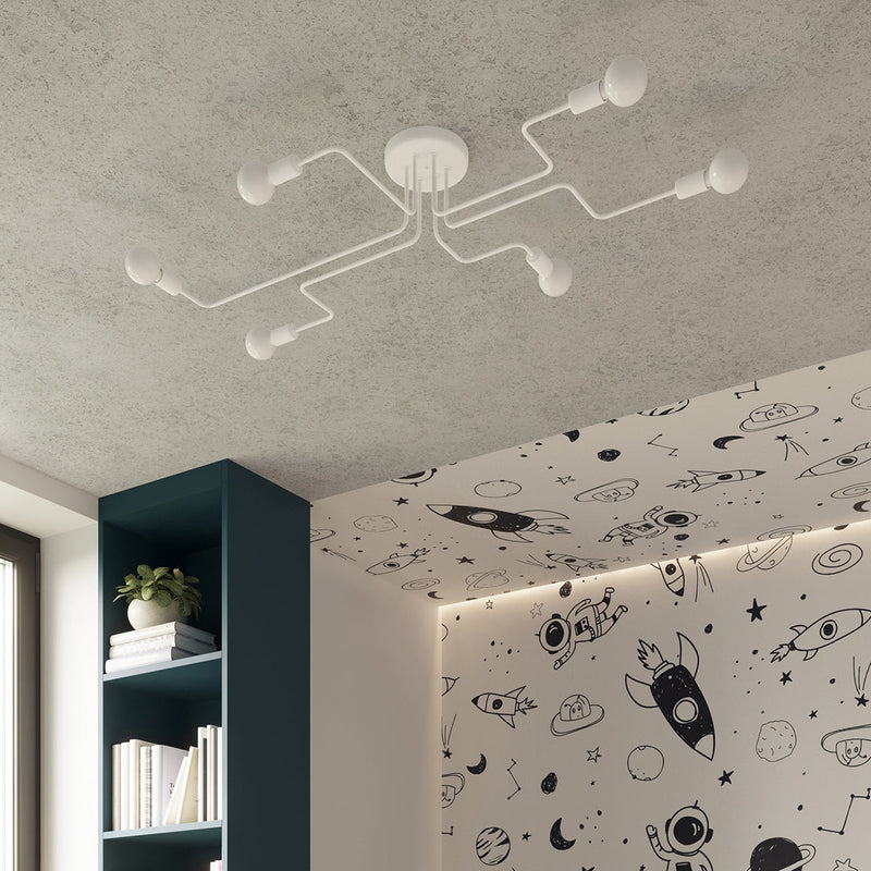 Lustre Design Flex 6 blanc