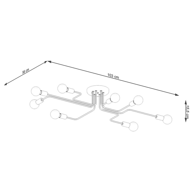 Lustre Design Flex 8 blanc