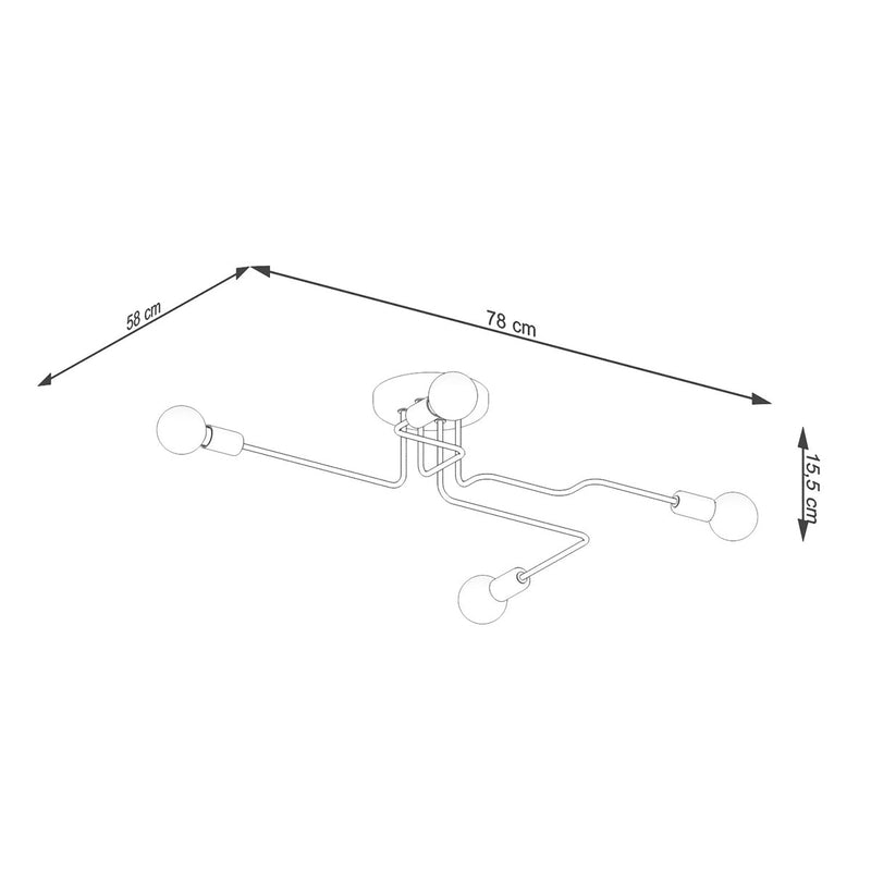 Lustre Design Flex 4 noir