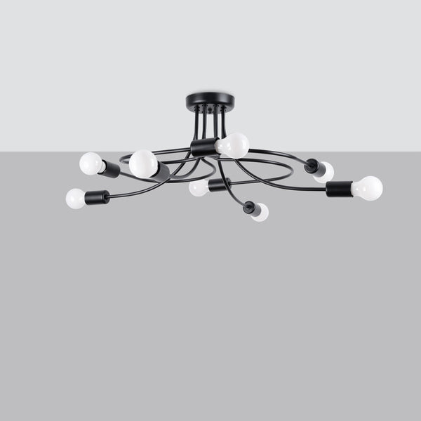 Lustre Twist Moderne 8 noir