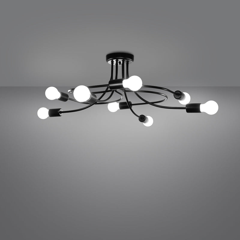 Lustre Twist Moderne 8 noir