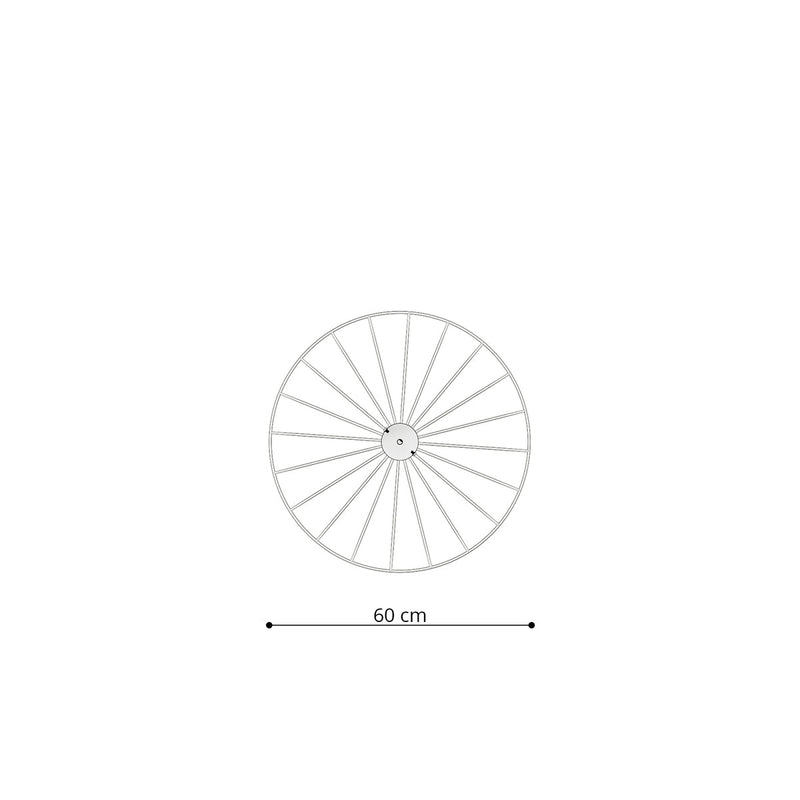 Suspension Roue Lumineuse 60 noir