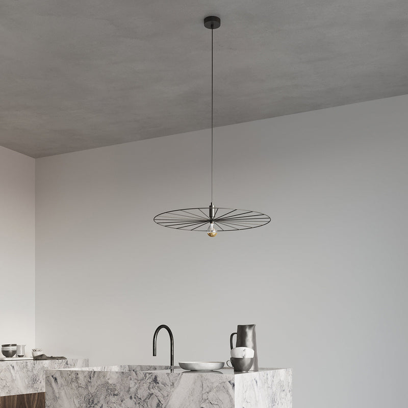 Suspension Roue Lumineuse 60 noir