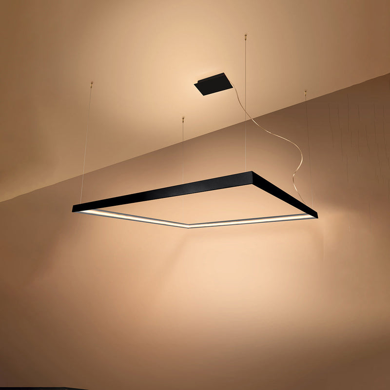 Lustre Carré Pure M noir 3000K