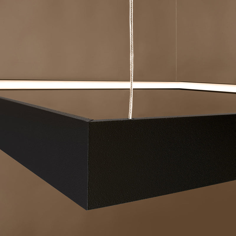 Lustre Carré Pure M noir 3000K