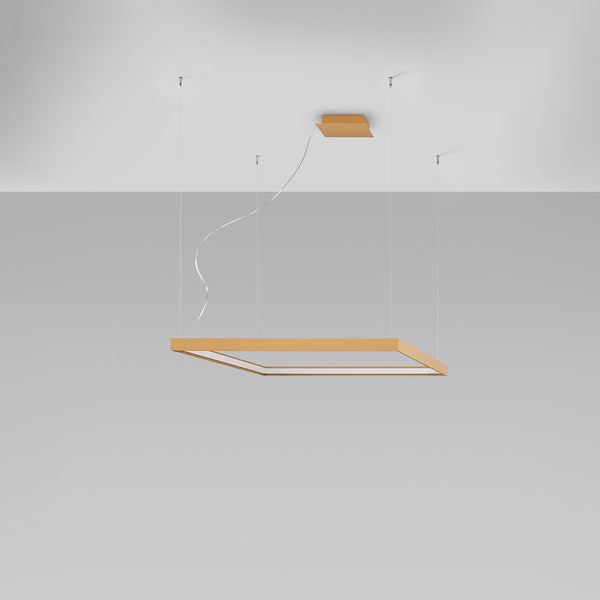 Lustre Carré Pure M doré 3000K